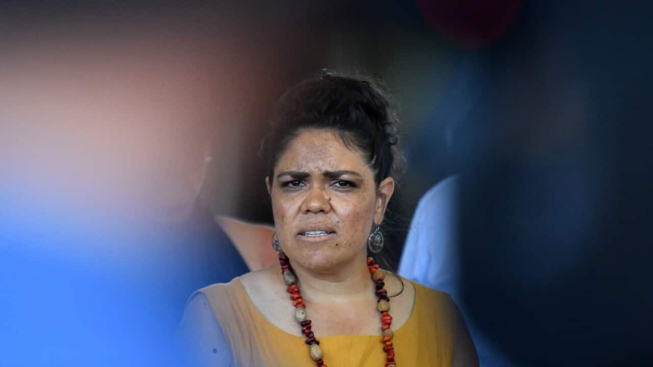 Liberal candidate for Lingiari Jacinta Price at a press conference after visiting RGM Maintenance in Darwin, Wednesday, April 24, 2019. (AAP Image/Mick Tsikas) NO ARCHIVING