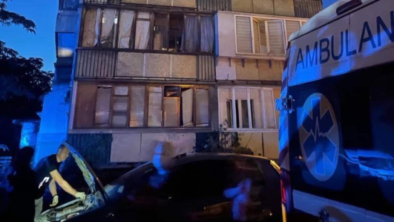 Three people, including an 11-year-old child, were killed in a Russian night attack on Kyiv city..jpg