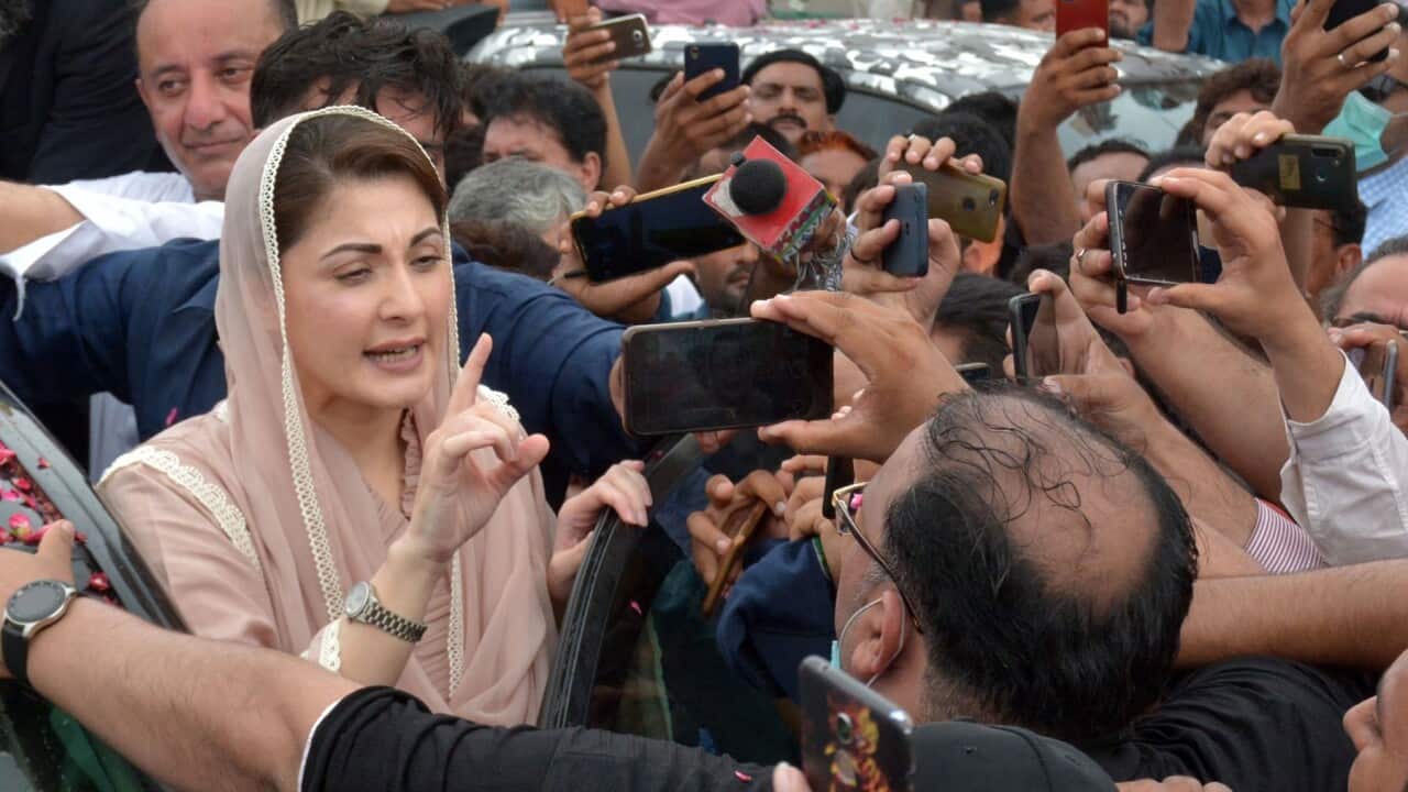 Maryam Nawaz, a leader of opposition political party Pakistan Muslim League Nawaz (PMLN) and daughter of former Prime Minister Nawaz Sharif