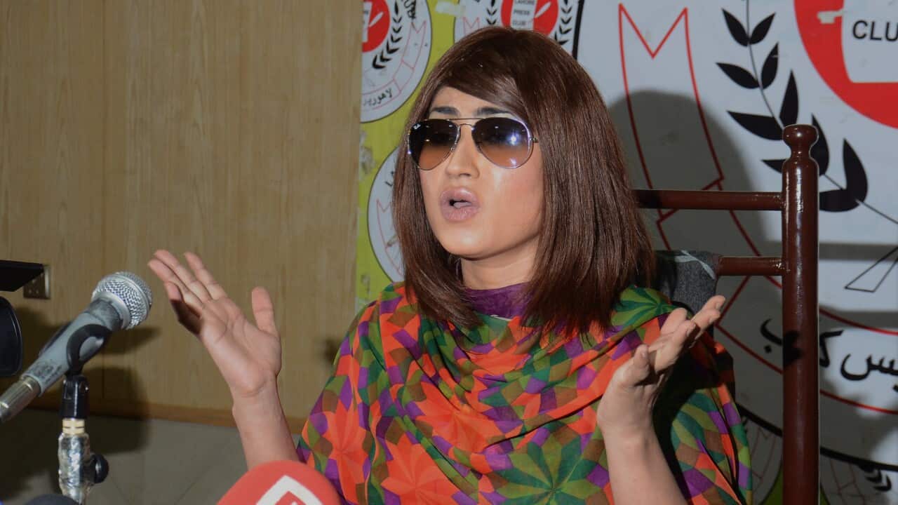 Slain Pakistani actress and model Qandeel Baloch.
