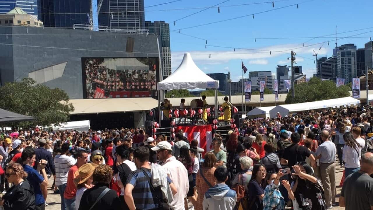 Bonodori stage in Melbourne Japanese Festival 2016, taken by Hisaaki Nagao on 28 Feb 2016