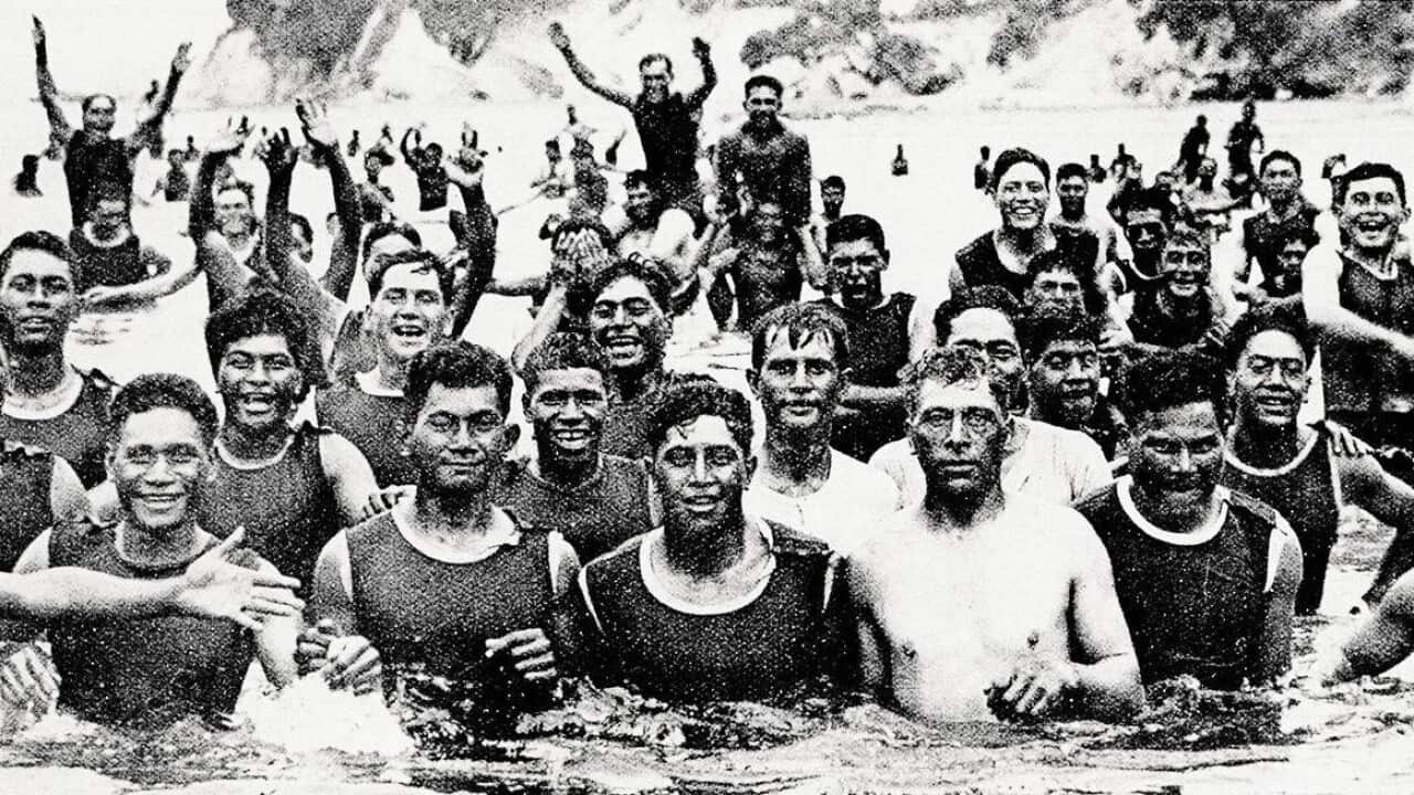 CROPPED Maori and Niue Soldiers Swim at Narrow Neck Beach AWNS-19160120-39-02.jpg
