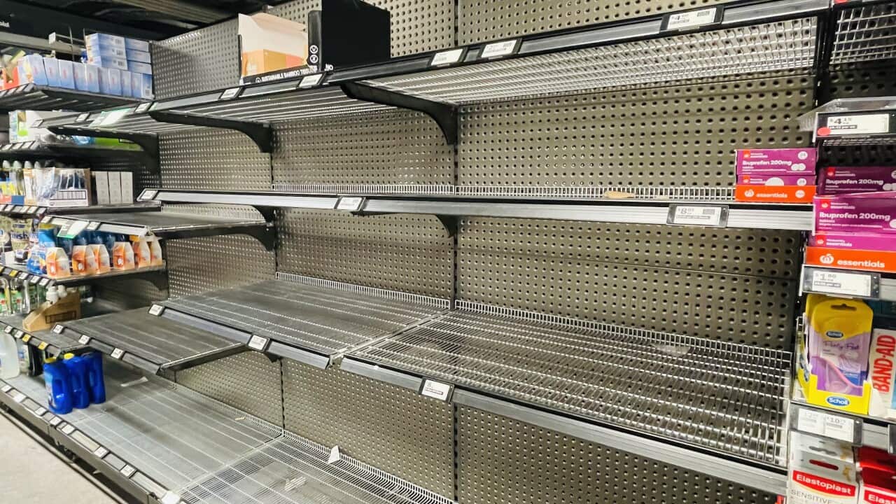 Woolworths empty shelves