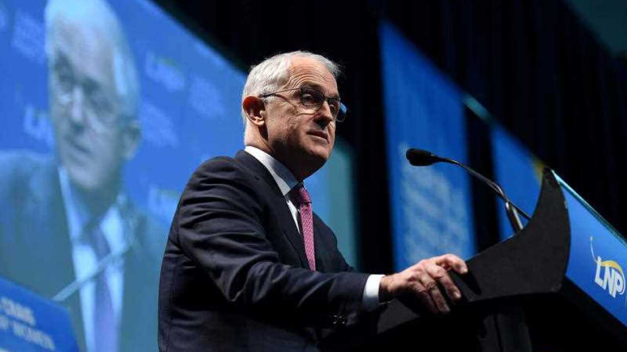 Prime Minister Malcolm Turnbull addresses the 2016 LNP Annual Convention in Brisbane