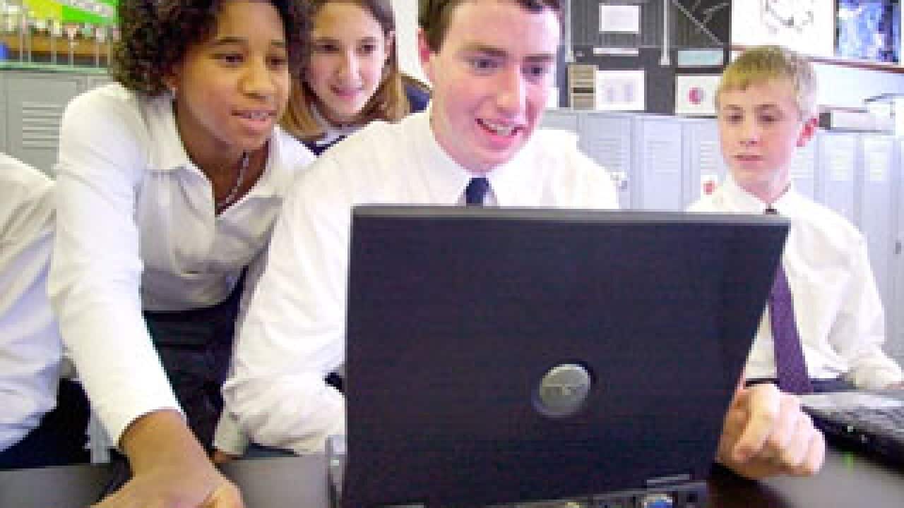 computer school kids (AAP)