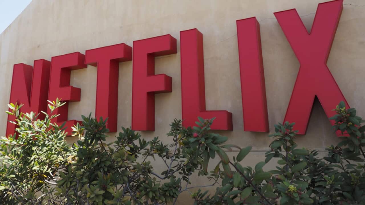 An exterior view of the Netflix headquarters in California