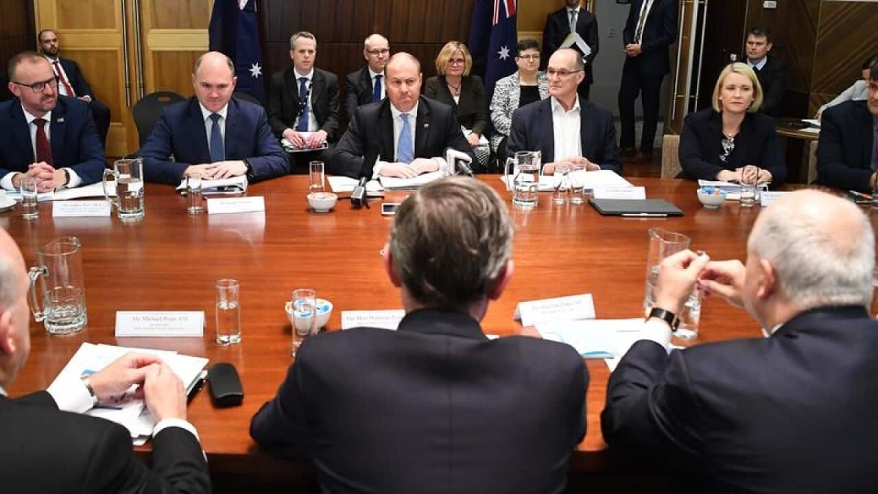Australian Treasurer Josh Frydenberg and state treasurers