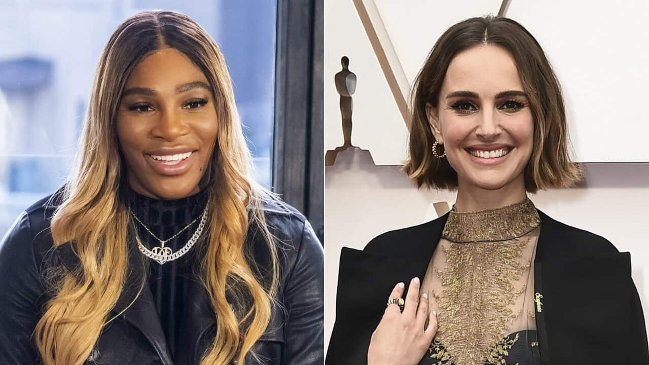 Serena Williams (L), Natalie Portman