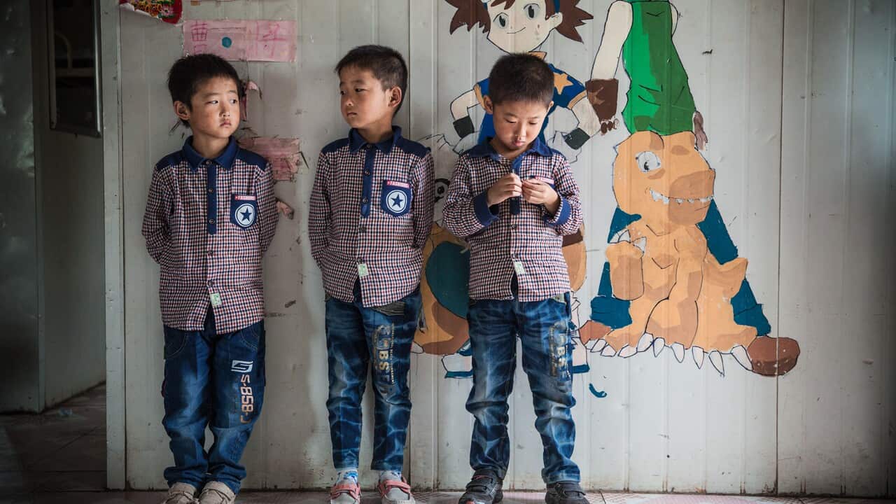 The mother of these triplets is in prison for killing their father, in response to abuse.