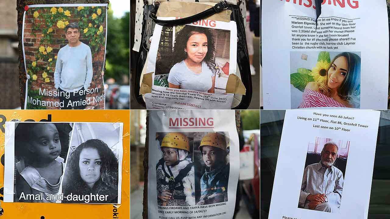 Images of some of the missing from London's Grenfell Tower fire