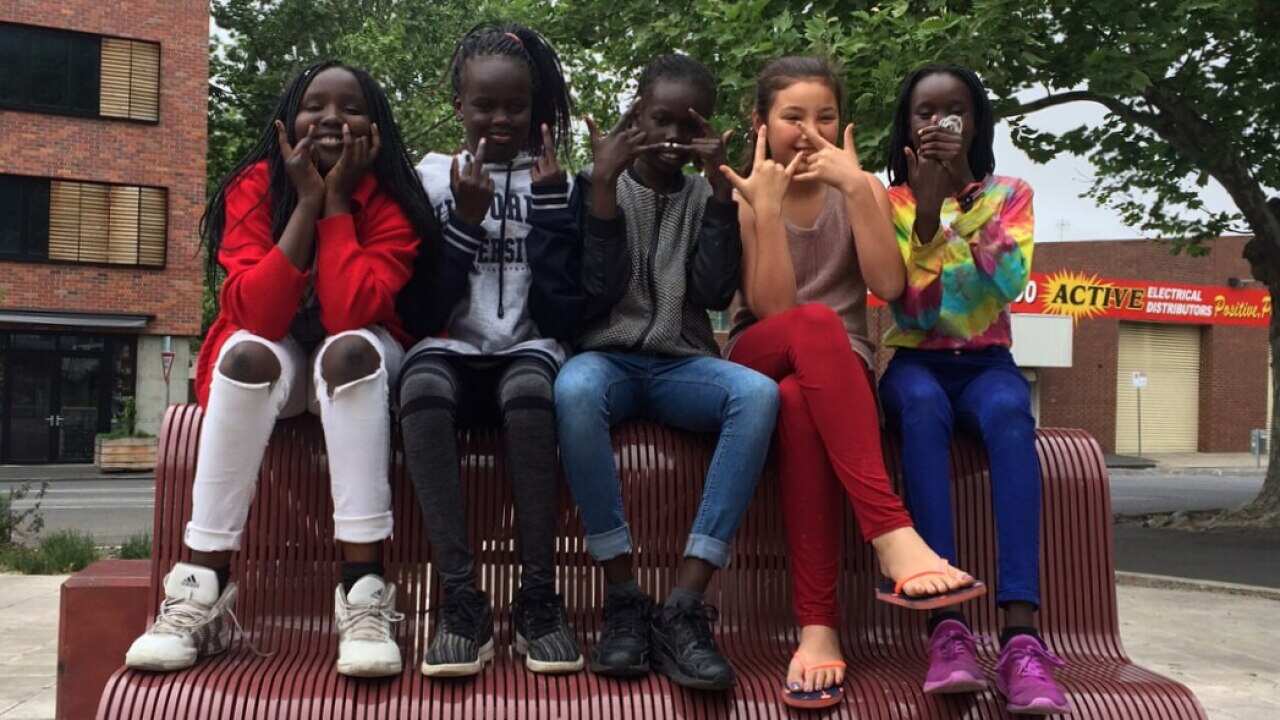 Girl Zone (L-R: Achol, Atong, Nyawech, Zoe and Akuech) is playing Dark Mofo this weekend.