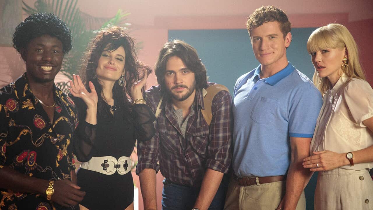 Pacharo Mzembe as Pierre, Natasa Ristic as Ilsa, David Ashby as Jackson, Sean-James Murphy as Tucker, Amanda Simons as Claire in Danger 5