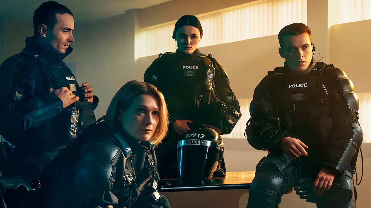 Blue Lights cast (Martin McCann, Sian Brooke, Katherine Devlin and Tommy Foster)