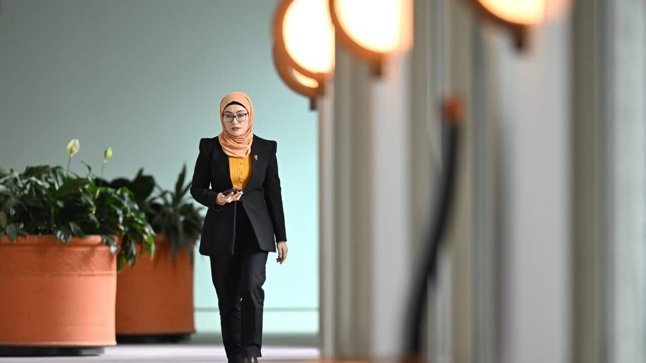 Senator Fatima Payman arrives for a media conference at Parliament House (AAP)