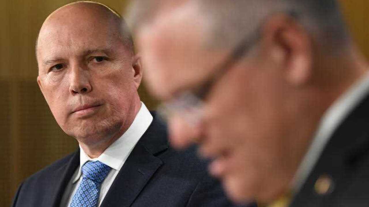 Home Affairs Minister Peter Dutton and Prime Minister Scott Morrison unveiling tough new proposals to strip extremists of their Australian citizenship.
