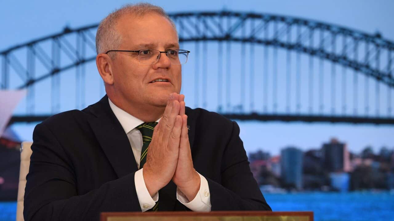 總理莫里遜(Scott Morrison)首次與其他三名領導人召開「四方」峰會。