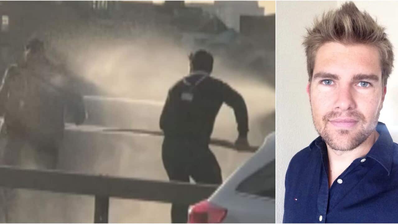 Darryn Frost said he and others reacted instinctively when Usman Khan started stabbing people in London.