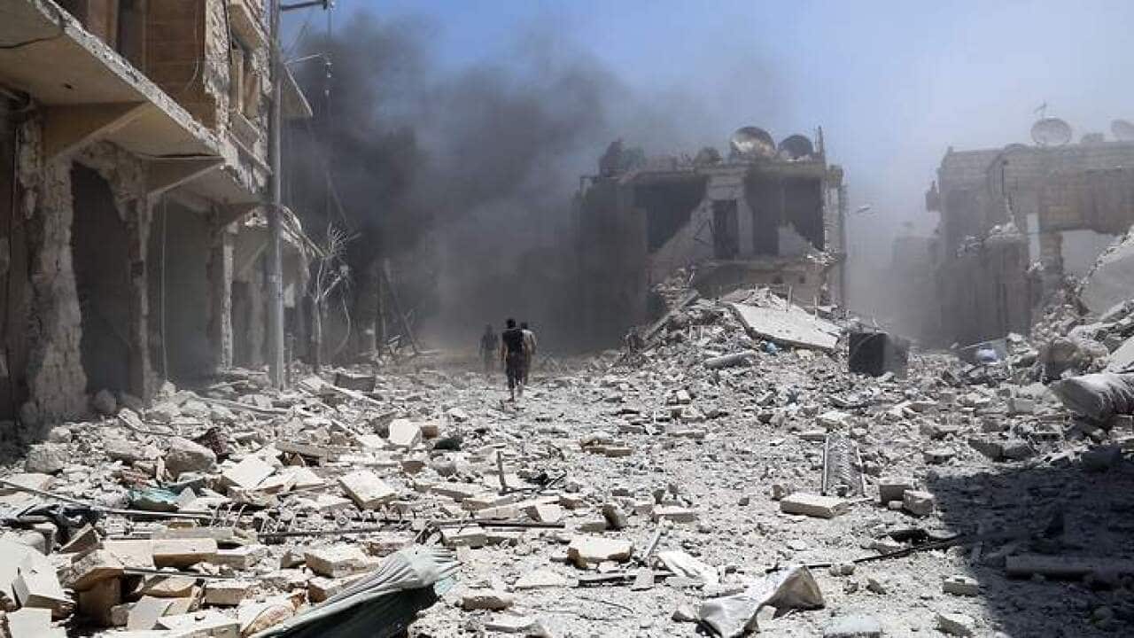 The latest rebel attack adds to the extensive rubble and destruction caused by clashes in the Northern city of Aleppo. (Getty Images)