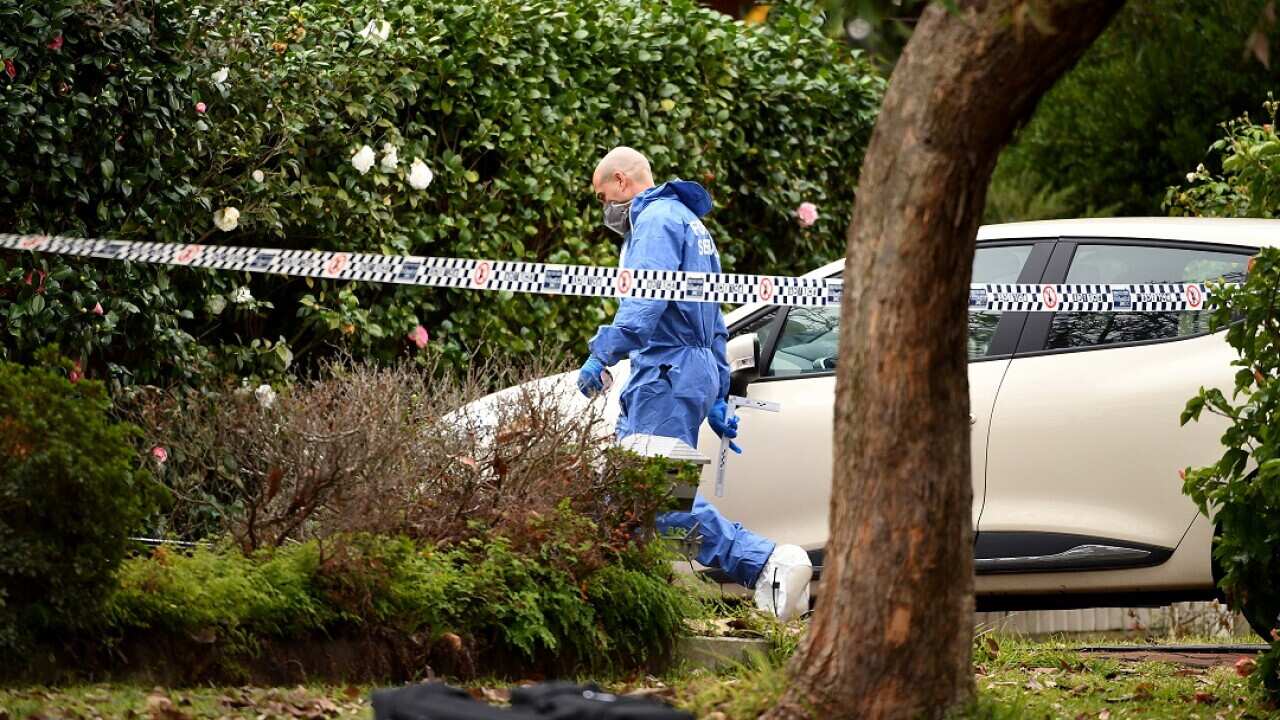 NSW police at a crime scene in Carlingford on June 8.