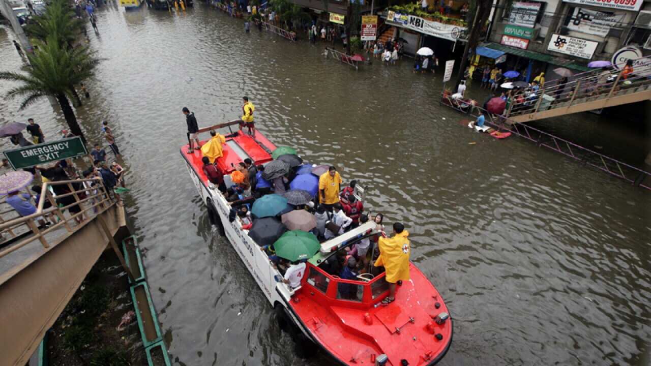 A flooded road in Pasay City