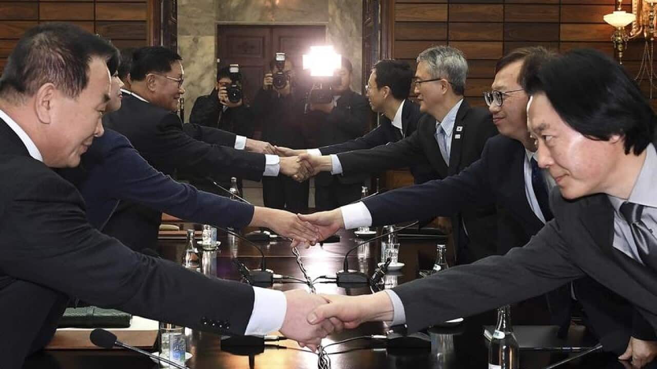 North and South Korea officials meeting