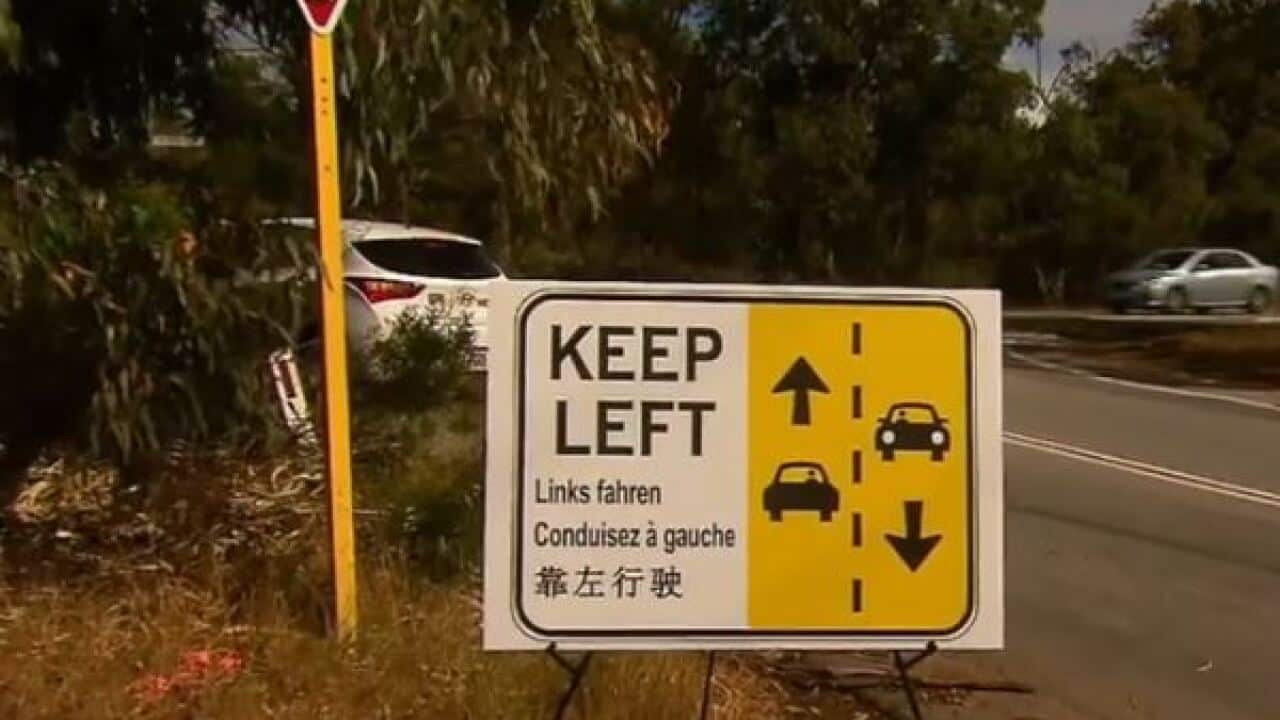 WA road sign