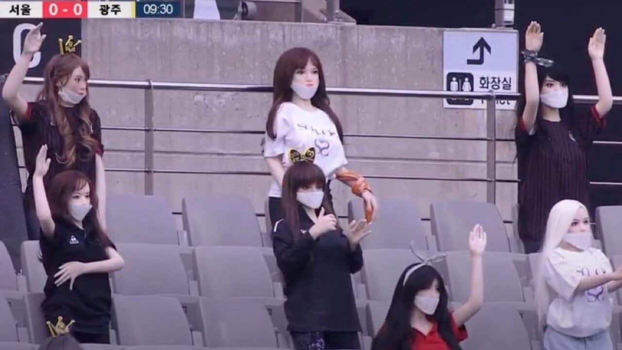 Mannequins in FC Seoul's stands