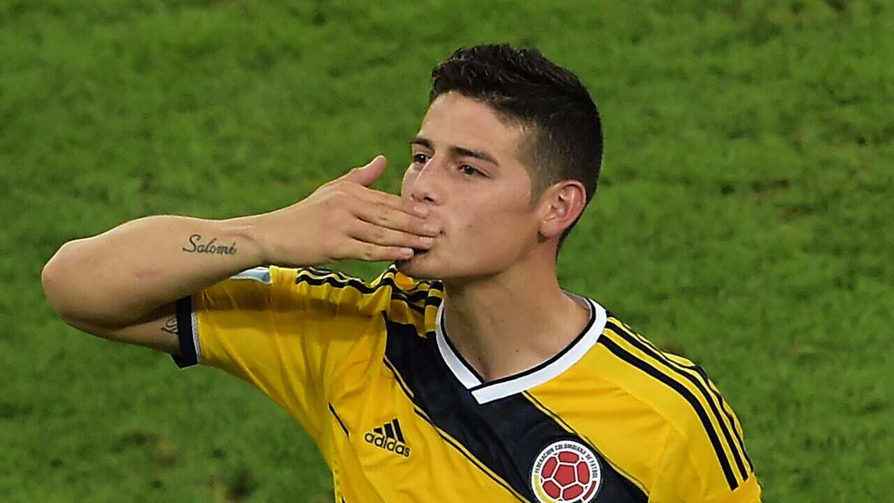 Colombia's midfielder James Rodriguez