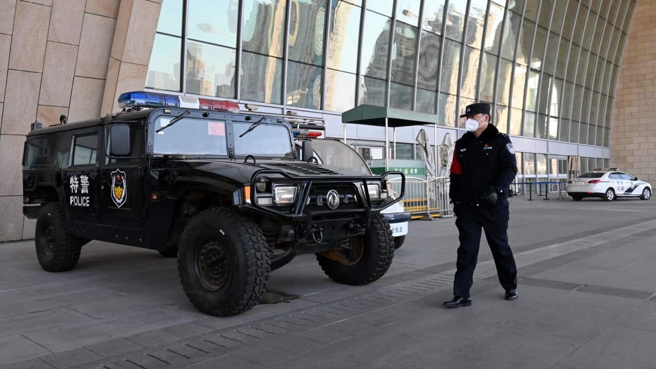 The Shijiazhuang railway station stops running since Wednesday as the spread of COVID-19 in Shijiazhuang, Hebei, China on January 7, 2021. (Photo by Top Photo/Sipa USA)