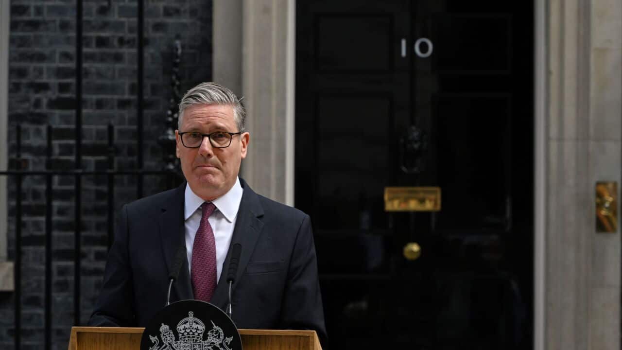 Britain's Prime Minister Keir Starmer speaks to the media outside 10 Downing Street to announce his resignation in London (AP Photo-Thomas Krych).jpg