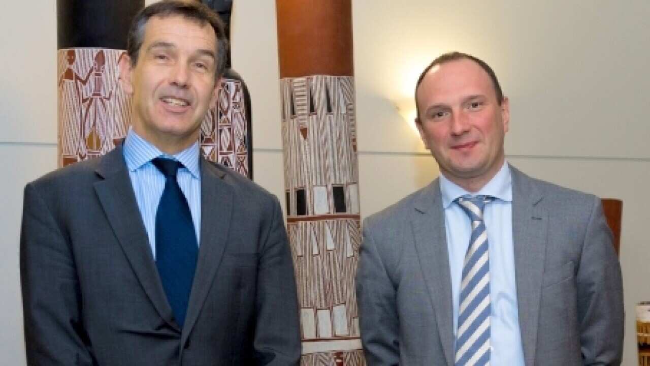 MR. TONY SHEEHAN, Deputy Secretary DFAT - International Security, Humanitarian and Consular Group, and Mr. YEHOR BOZHOK, Ukrainian Deputy Minister for Foreign Affairs.