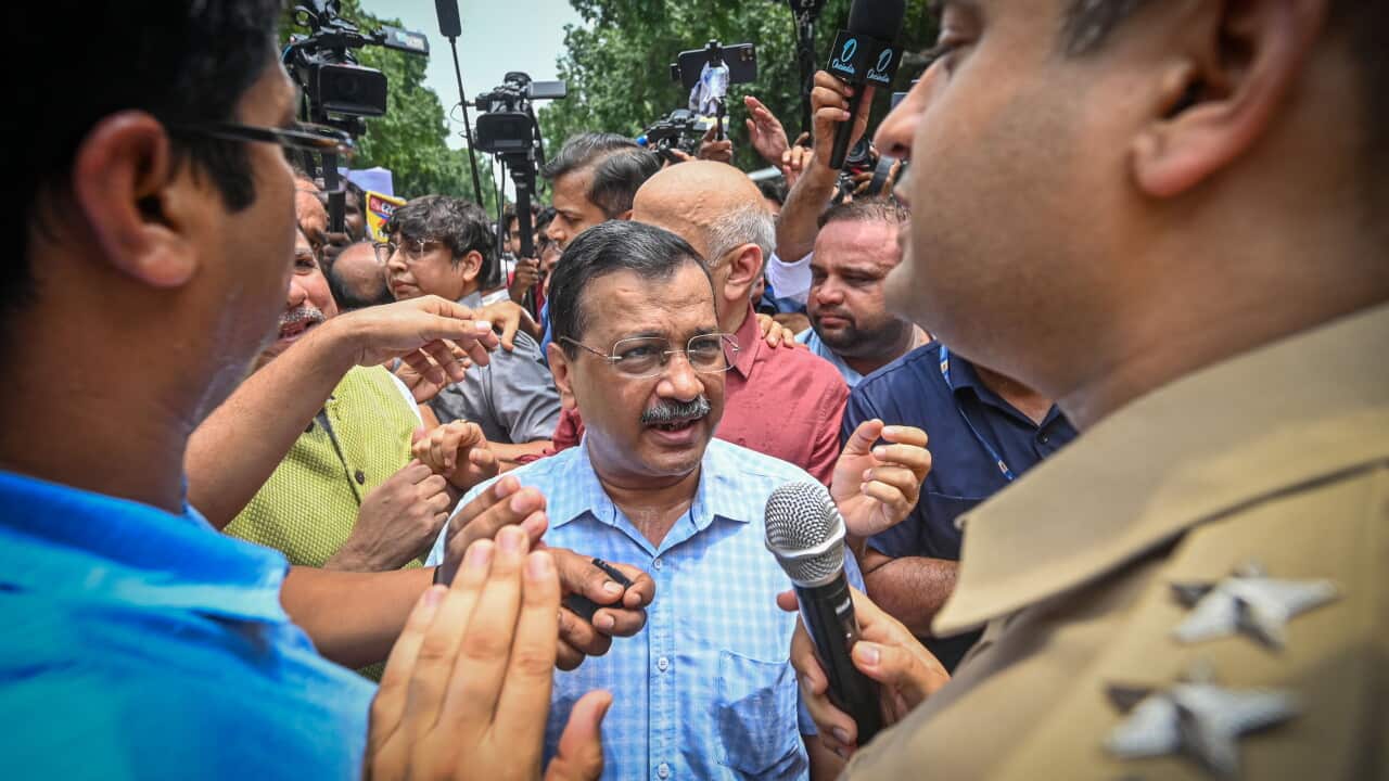 India: AAP National Convenor Arvind Kejriwal Leads Protest March Against The Ethanol-Blended Petrol Policy