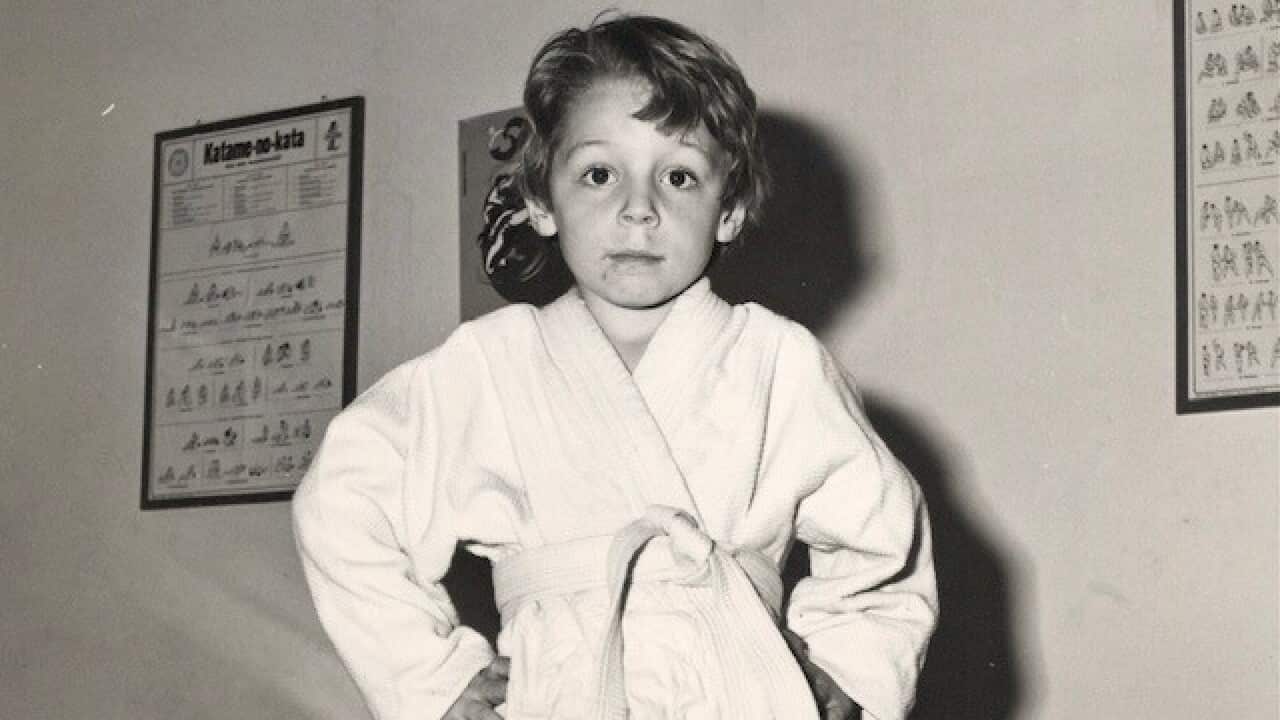 Roberto Mattei as a child at his judo class