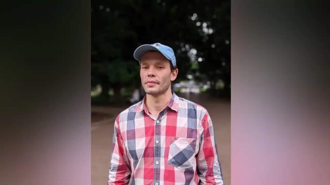 Yevhen Kalivod, from Dnipro in Ukraine, spent his final savings coming to Australia after he heard of humanitarian visas and says he "feels horrible and wants to work."