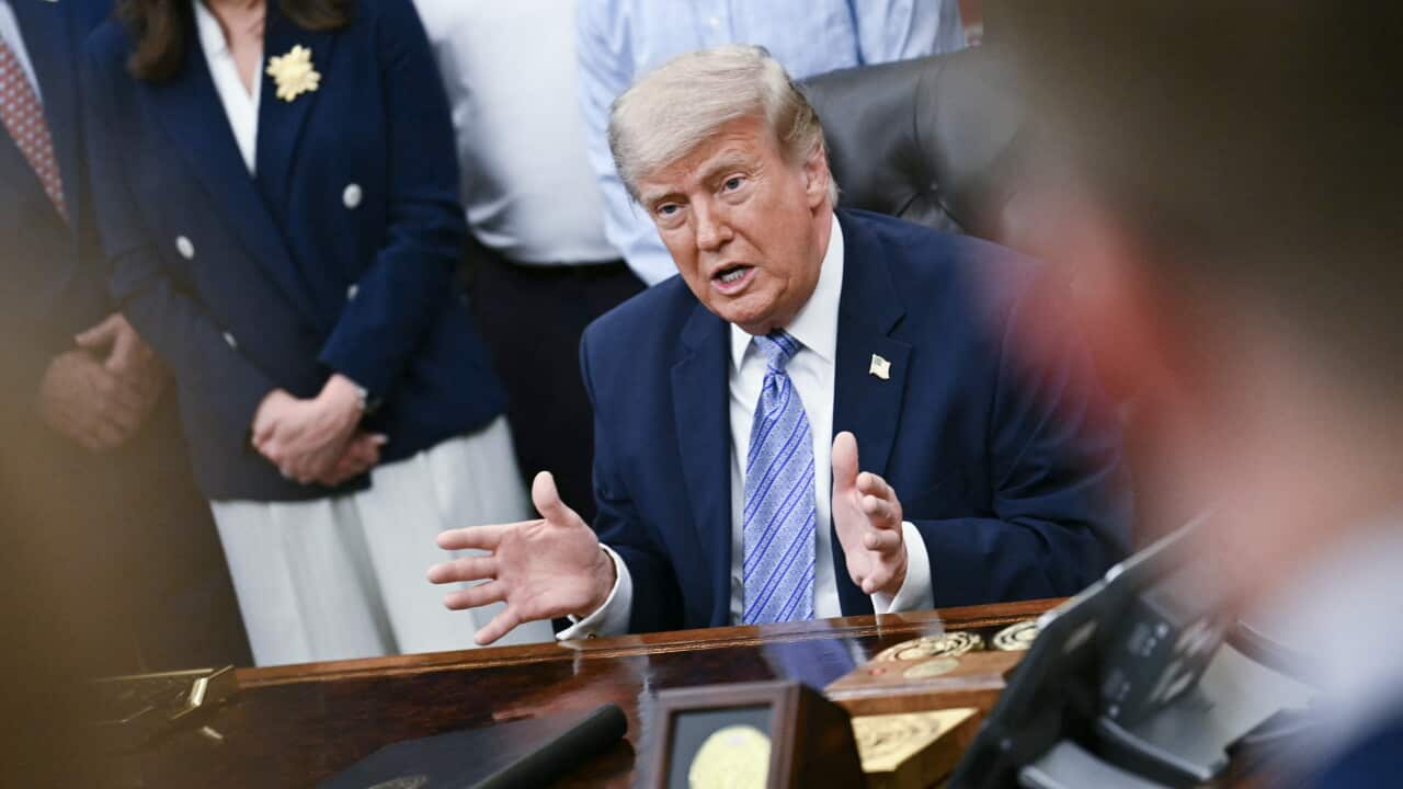 US President Donald Trump and EPA Administrator Lee Zeldin make an announcement.