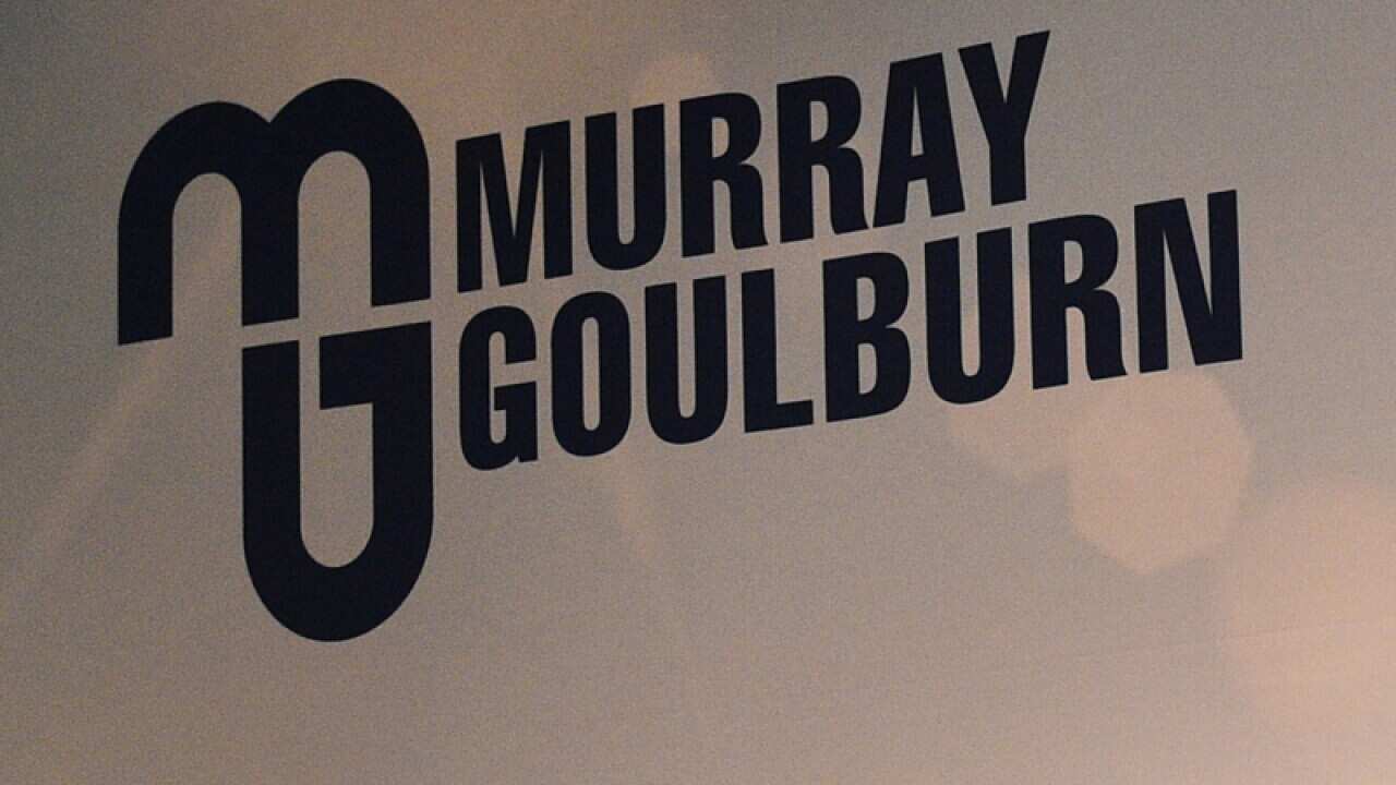 A generic Murray Goulburn logo is seen at the Murray Goulburn AGM.