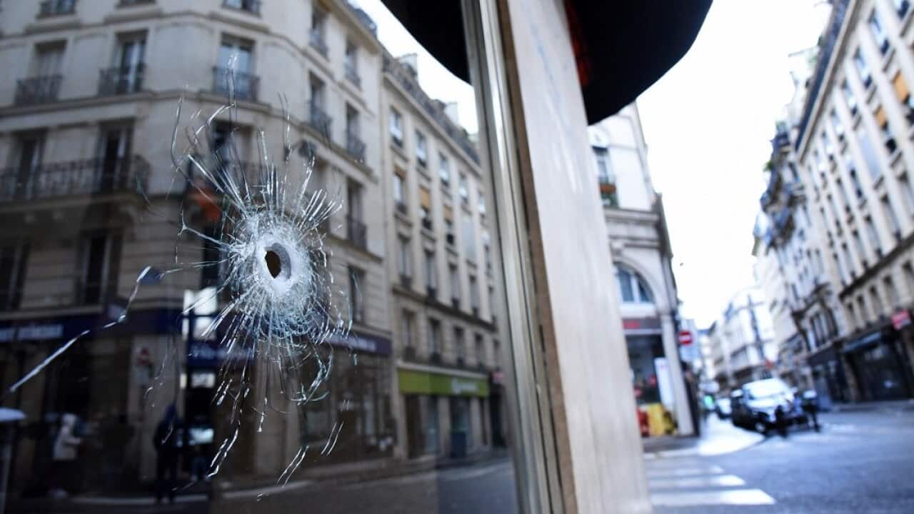 Police shot dead a man who left one person dead and several injured in a knife attack.