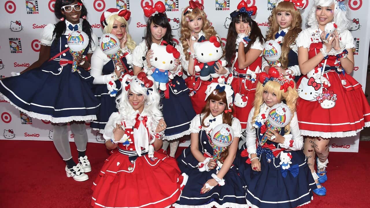 Hello Kitty's friends arrive to Hello Kitty Con 2014 Opening Night Party (Getty)