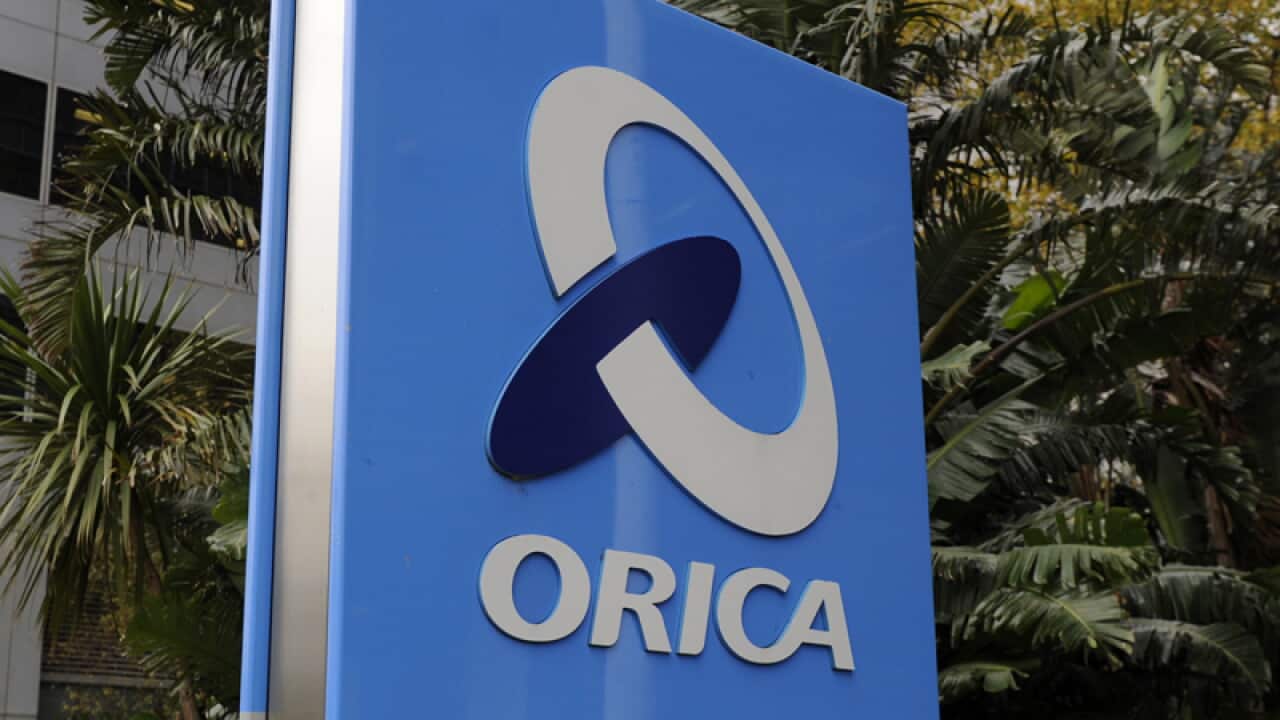 The Orica logo in Melbourne.
