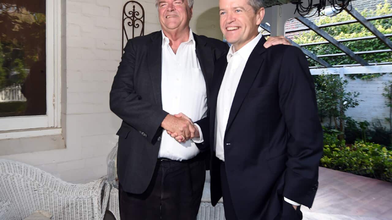 Bill Shorten meets with former Federal Labor leader Kim Beazley