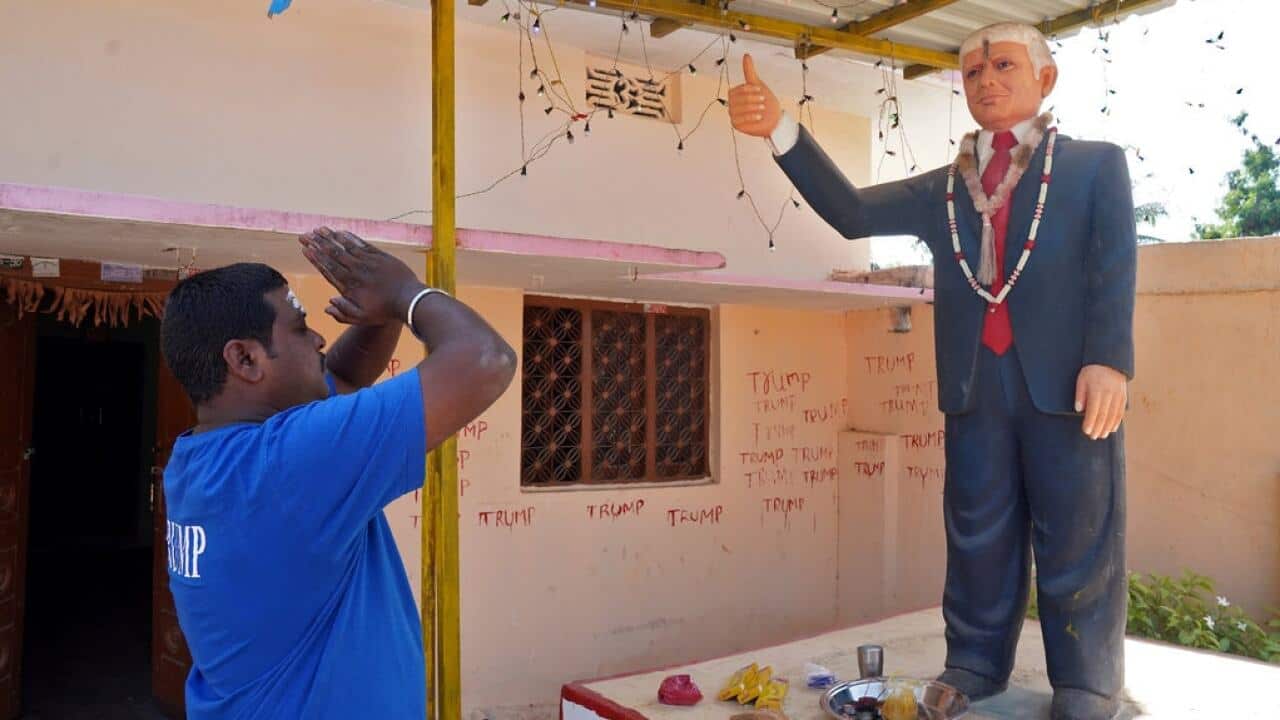 Bussa Krishna worshipped Donald Trump from rural India.