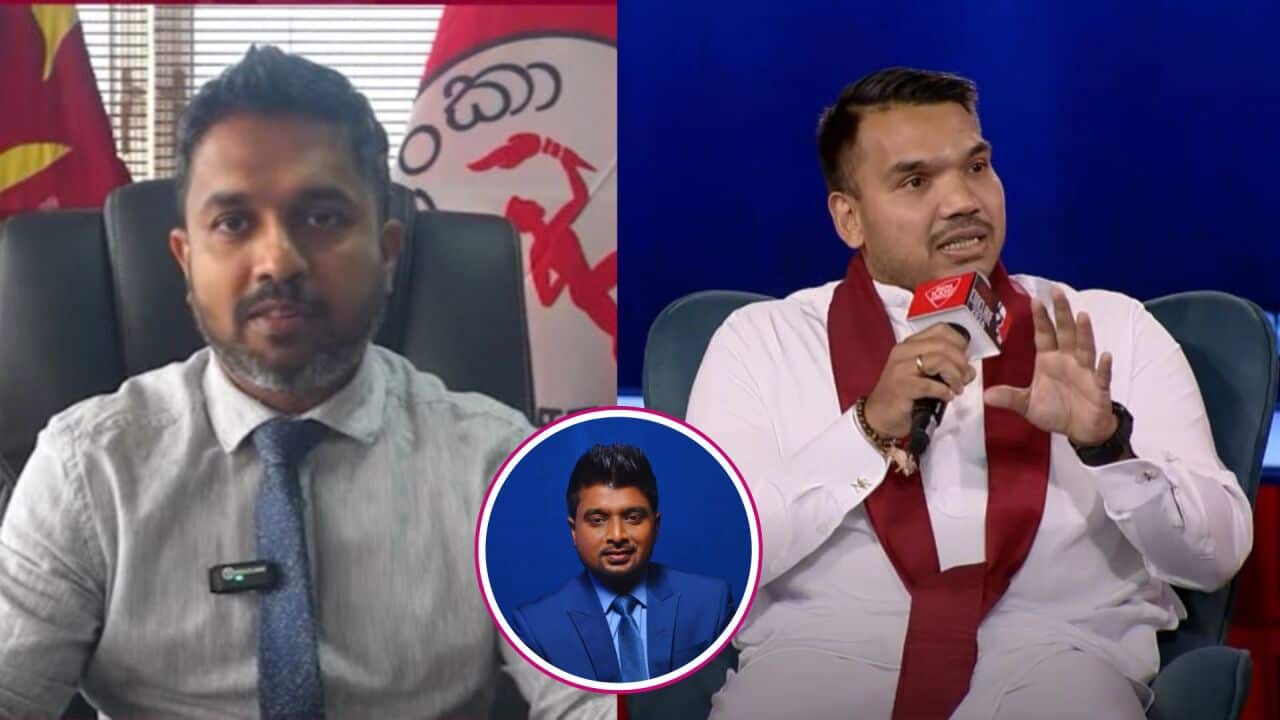 SBS Sinhala Namal Rajapaksa Mayura Neththikumarage Manoj Udatiyawala India Today Sepetco.jpg