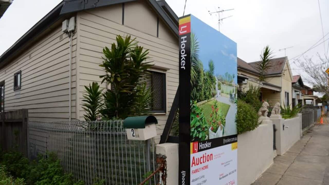 For sale sign at Tempe south of Sydney, Tuesday, June 5, 2012. (AAP Image/Tracey Nearmy) NO ARCHIVING