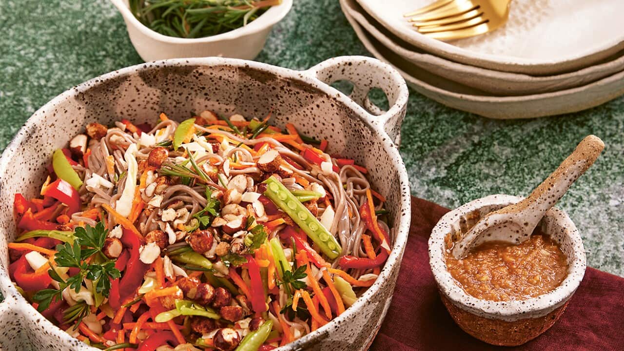 Boonjie tamarind and macadamia noodle salad