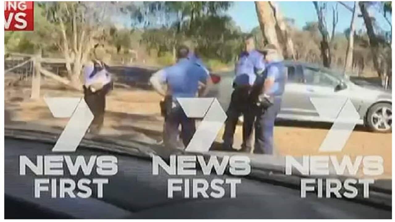 A photo from the scene where police have found seven people dead at a rural property in WA.