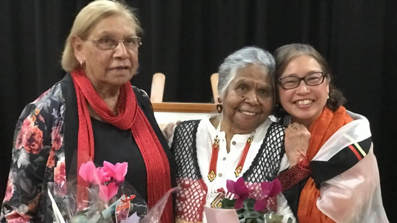 Aunty Beryl and Aunty Ali with Deborah Ruiz Wall