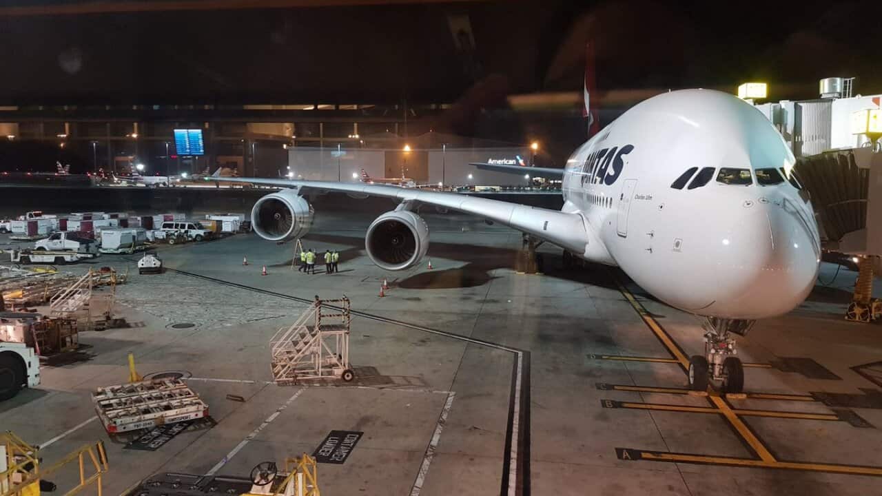 The Qantas A380 was forced to turn back after an engine failure.