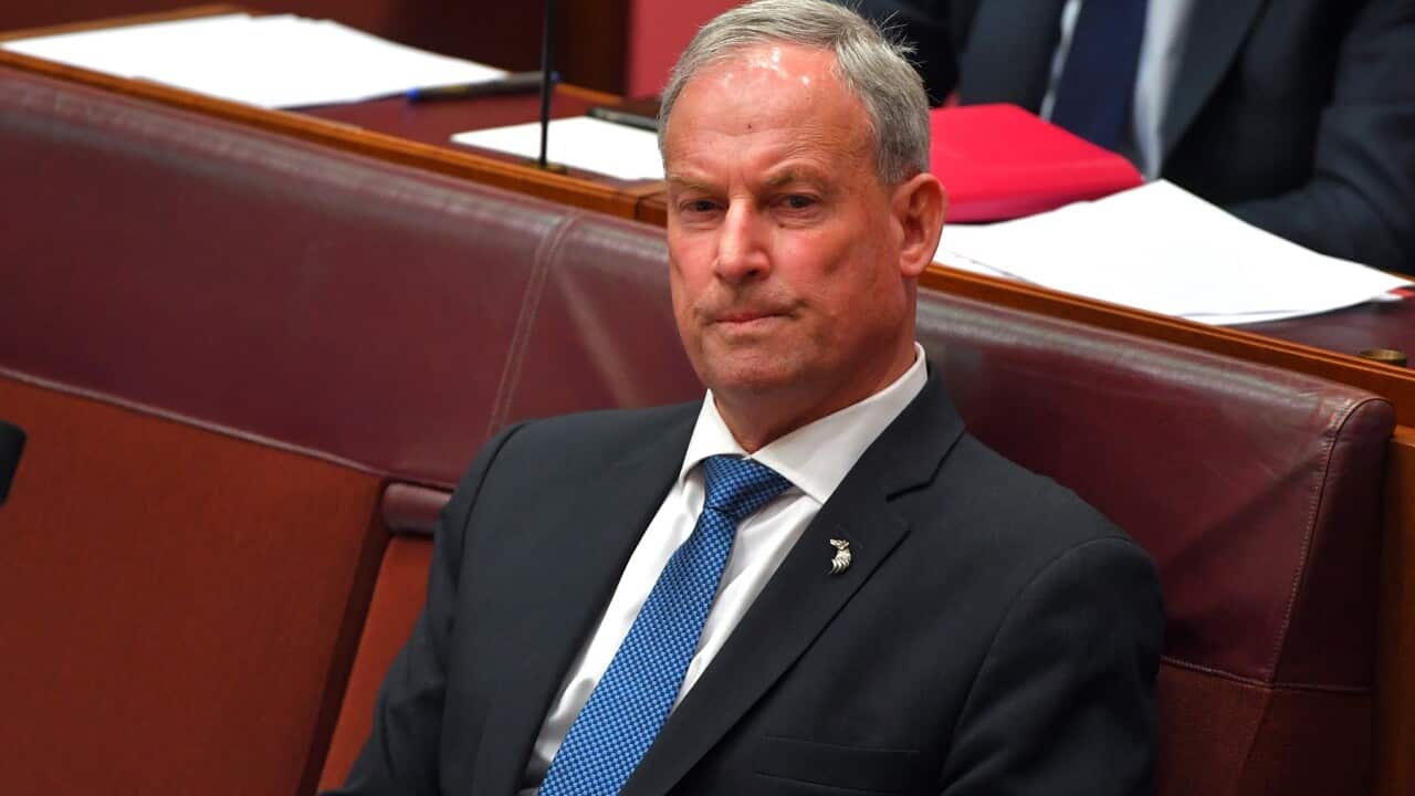 Minister for Aged Care Richard Colbeck during Question Time in the Senate