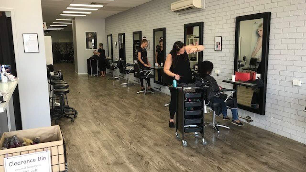 Attitude Hairdressing practicing social distancing as much as possible.