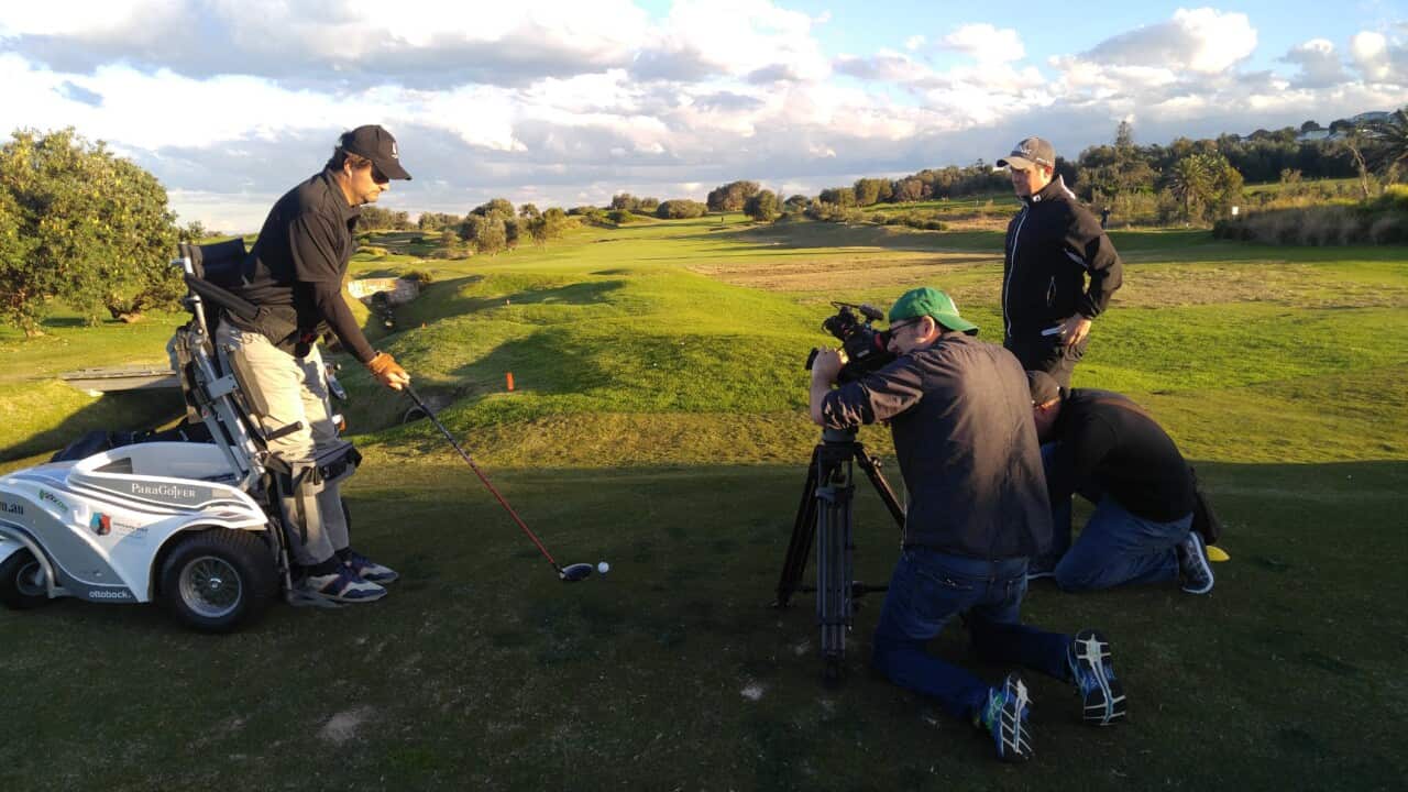 James Gribble started Empower Golf Australia after a life-chaning accident left him a quadriplegic. 